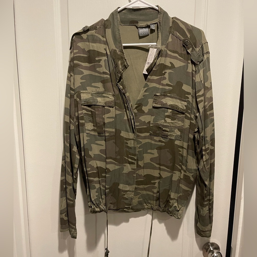 New York and Company new rayon camouflage jacket size XL